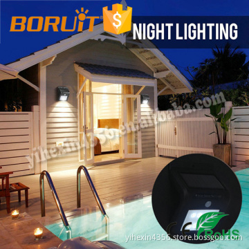 Solar Lights 8 LED Waterproof Solar Sensor Outdoor Wall Lamp for Patio, Yard, Garden with Activated Auto On/Off